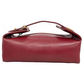 Bolsa de Vanity em Couro Cartier Trinity Bordeaux