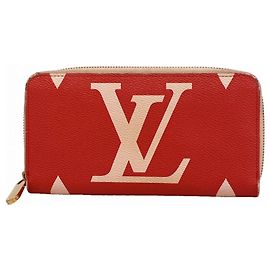 Louis Vuitton Monogram Giant Zippy Wallet in Rouge Red