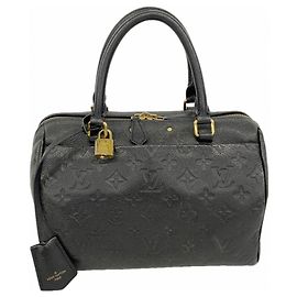 Sac à main Louis Vuitton Monogram Empreinte Speedy Bandoulière 25 Noir