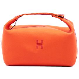 Hermès Orange Large Toile Bride A Brac Etui Orange