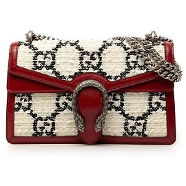Borsa a Spalla Gucci Beige Medium GG Tweed Dionysus Beige