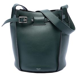 Céline Bolso bandolera Celine Big Bag de cuero verde Verde Verde oscuro