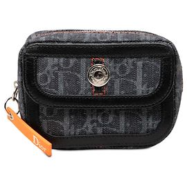 Dior Blue Oblique Denim Flight Coin Pouch Blue Other