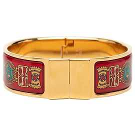 Pulsera Hermès Red Wide Enamel Emaille Loquet GM Otro
