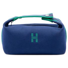 Étui de protection Hermès Blue Small Toile Bride A Brac Bleu Bleu foncé