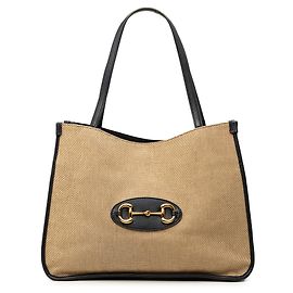 Tote Gucci Beige Medium Canvas Horsebit 1955 Beige
