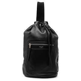 Saint Laurent Black Smooth Calfskin City Sailor Backpack Black