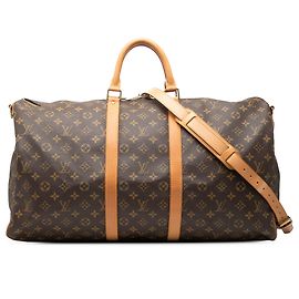 Louis Vuitton Marrom Monogram Keepall Bandouliere 55 Marrom
