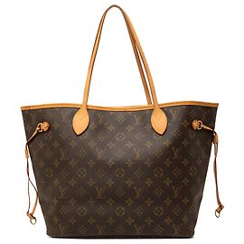 Louis Vuitton Marrom Monogram Neverfull MM Marrom