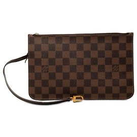 Pochette Louis Vuitton Damier Ebene Marrone Neverfull MM Marrone