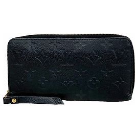 Louis Vuitton Monogram Empreinte Zippy Wallet Black