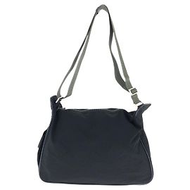 Borsa a tracolla messenger in nylon Prada Nero