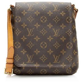 Borsa a tracolla Louis Vuitton Vintage Monogram Canvas Musette Salsa Marrone