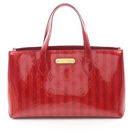 Louis Vuitton Wilshire PM Monogram Rayures Handbag Red
