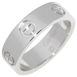 Cartier LOVE Pt950 Ring Size 51 Silvery Metallic