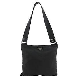 Prada Nylon Shoulder Bag Black