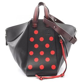 Loewe Hammock Medium Leather Handbag Black