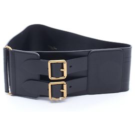 Christian Dior Ledergürtel Schwarz Schwarz