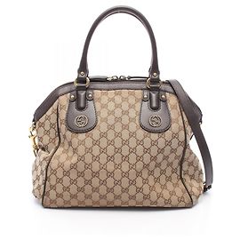 Sac à main 2way Gucci Scarlet GG Canvas Marron Beige