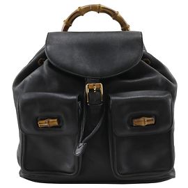 Gucci Leather Backpack Black