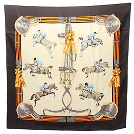 Hermès Sciarpa in seta Carré90 Jumping Hermes Multicolore