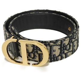 Christian Dior Cinto Dior 30 Montaigne em algodão Marrom Bege