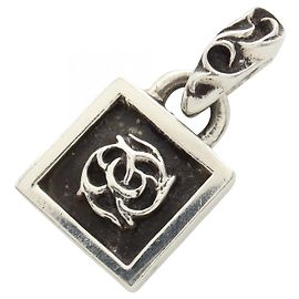 Chrome Hearts FRAMED FLRL Silver Pendant Silvery Metallic
