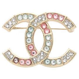 Spilla Chanel Coco Mark D'oro Metallico