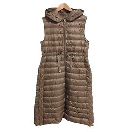 Colete longo acolchoado The Cube Down Max Mara Marrom