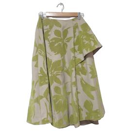 Autre Marque Gonna a campana CELFORD Flocky Print Verde Cachi