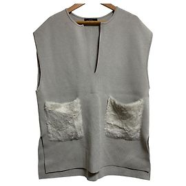 Autre Marque Strickweste green label relaxing Braun Grau