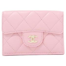 Chanel Timeless Classic Line AP0230 Tri-Fold Wallet Pink