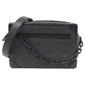 Louis Vuitton Taurillon Monogram Mini Soft Trunk Shoulder Bag Black