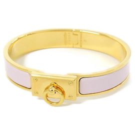 Hermès Pulseira Charm Hermes Clic Anneau GM Rosa