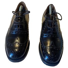 Church's Custom Grade Dark Brown Patent Leather Brogues Brown