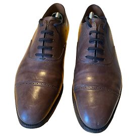 John Lobb Philip II Scarpe stringate in pelle marrone Marrone