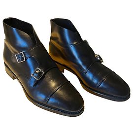 John Lobb William II Bottines en cuir noir Noir