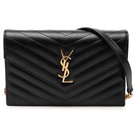 Borsa a Spalla Cassandra Envelope Saint Laurent Nero