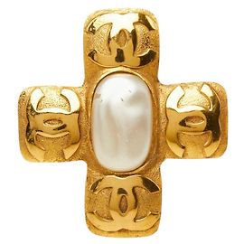 Spilla Vintage Chanel Coco Mark D'oro
