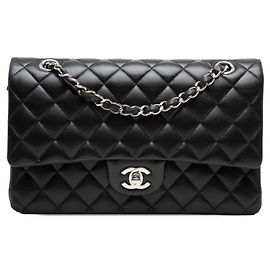 Borsa a tracolla Chanel Coco Mark Matelassé Double Flap Chain Nero