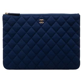 Clutch Chanel Matelassé Blu navy