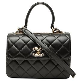 Chanel Matelassé Coco Mark Handbag Black