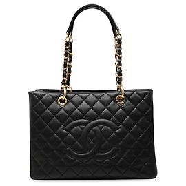 Borsa Tote Chanel Matelassé Coco Mark Nero