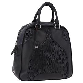 Borsa Miu Miu in pelle blu navy e argento Auth BA14365A Argento Blu navy