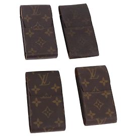 LOUIS VUITTON Monogram Etui Cigarette Case 4 Set LV Auth BA14068 Monogram