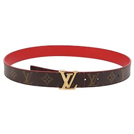 LOUIS VUITTON Cinto Monogram Ceinture LV Initials Vermelho LV Auth SW2645M Vermelho
