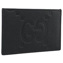 GUCCI GuccissimaGG Card Case Black 812681 Auth 192847M Black