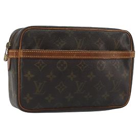 LOUIS VUITTON Monogram Compiegne 23 Clutch M51847 LV Auth 192239 Monograma