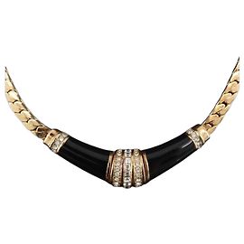 Colar Choker Christian Dior Lacquer Design Metal Tom Dourado Auth SW2529 Outro
