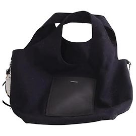 Laurence Bras leather travel bag navy blue Navy blue